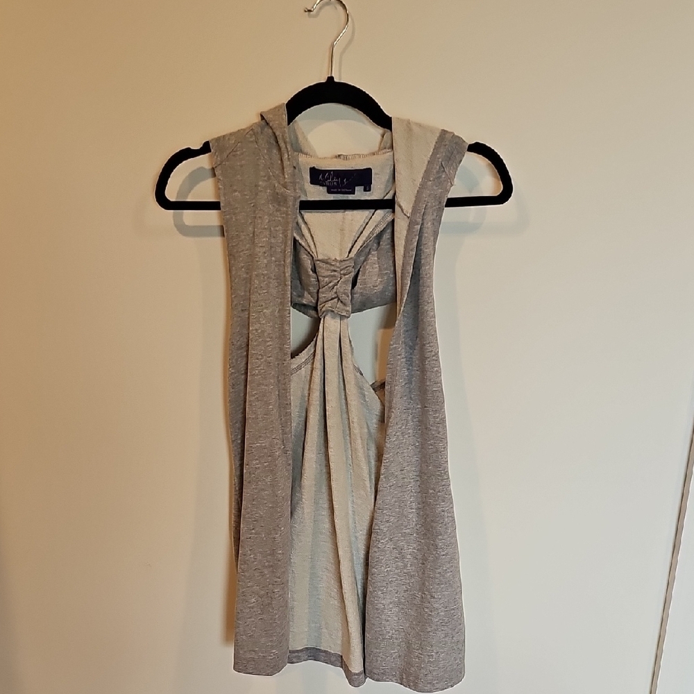 Gray Sleeveless Vest by Miley Cyrus Max Azria